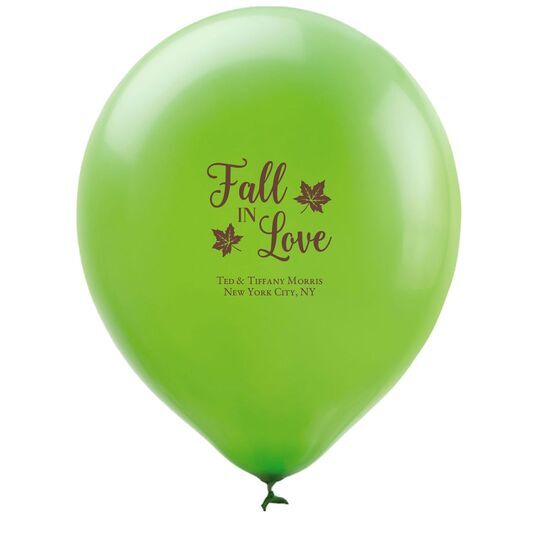 Big Autumn Fall In Love Latex Balloons